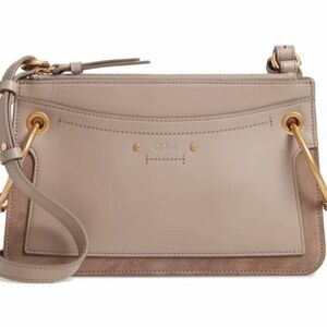 Chloe Rory Bag in Grey Leather and Suede
